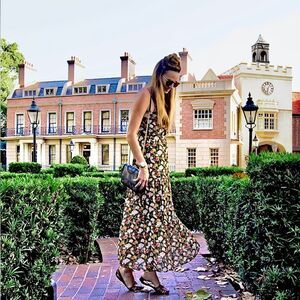 J. Crew Mercantile Sleeveless Tiered Chiffon Floral Maxi Dress Size 6